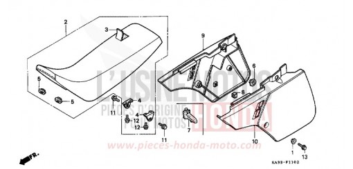SEAT/SIDE COVER (3) CR125RH de 1987